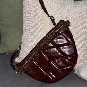 Patricia Nash Quilted Leather Bag in Rich Brown